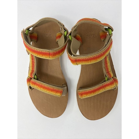 Teva Womens Original Universal Orange Voya Infinity Ombre Sandals Shoes Size 6 - Picture 4 of 14